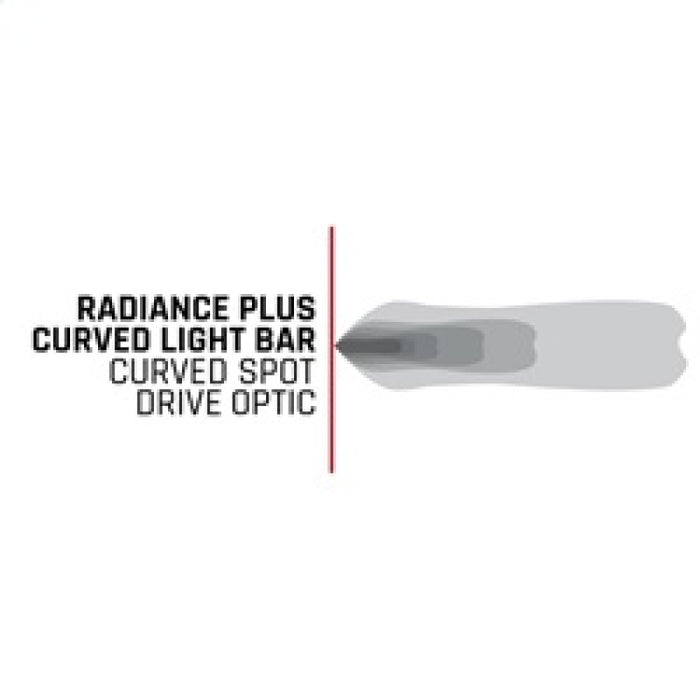 Rigid industries radiance+ curved 40in rgbw light bar logo on white background