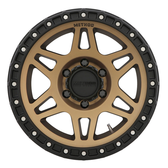 Method mr312 17x8 bronze/black wheel with gold rim