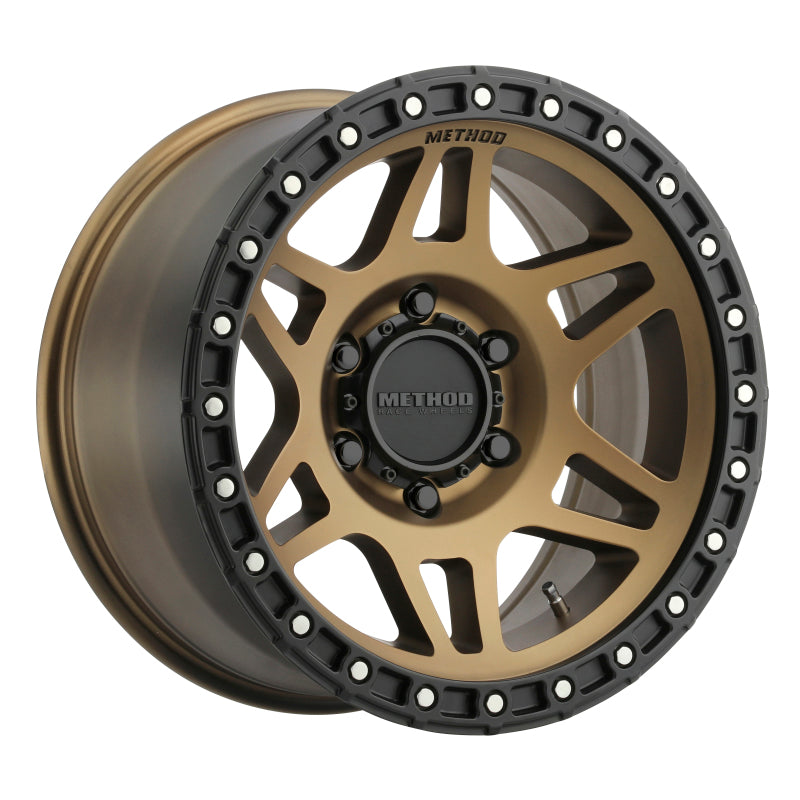 Method mr312 17x8 black and gold wheel